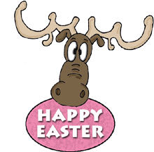 Easter Moose Banner