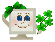 St. Patrick's Day computer girl